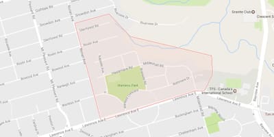 地図Wanless公園近隣のトロント