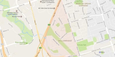 地図Willowridge近隣のトロント