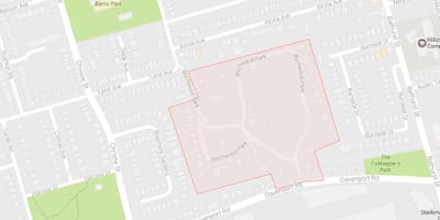 地図Wychwood公園近隣のトロント