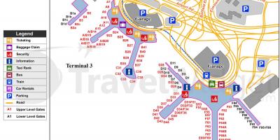 地図のトロントピアソン国際空港