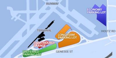 地図のバッファローナイアガラの空港駐車場