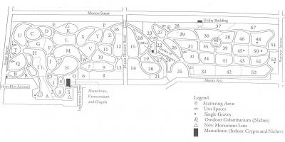地図をマウント-プレザント墓地