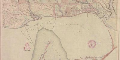地図の土地のューヨークトロント1787-1884